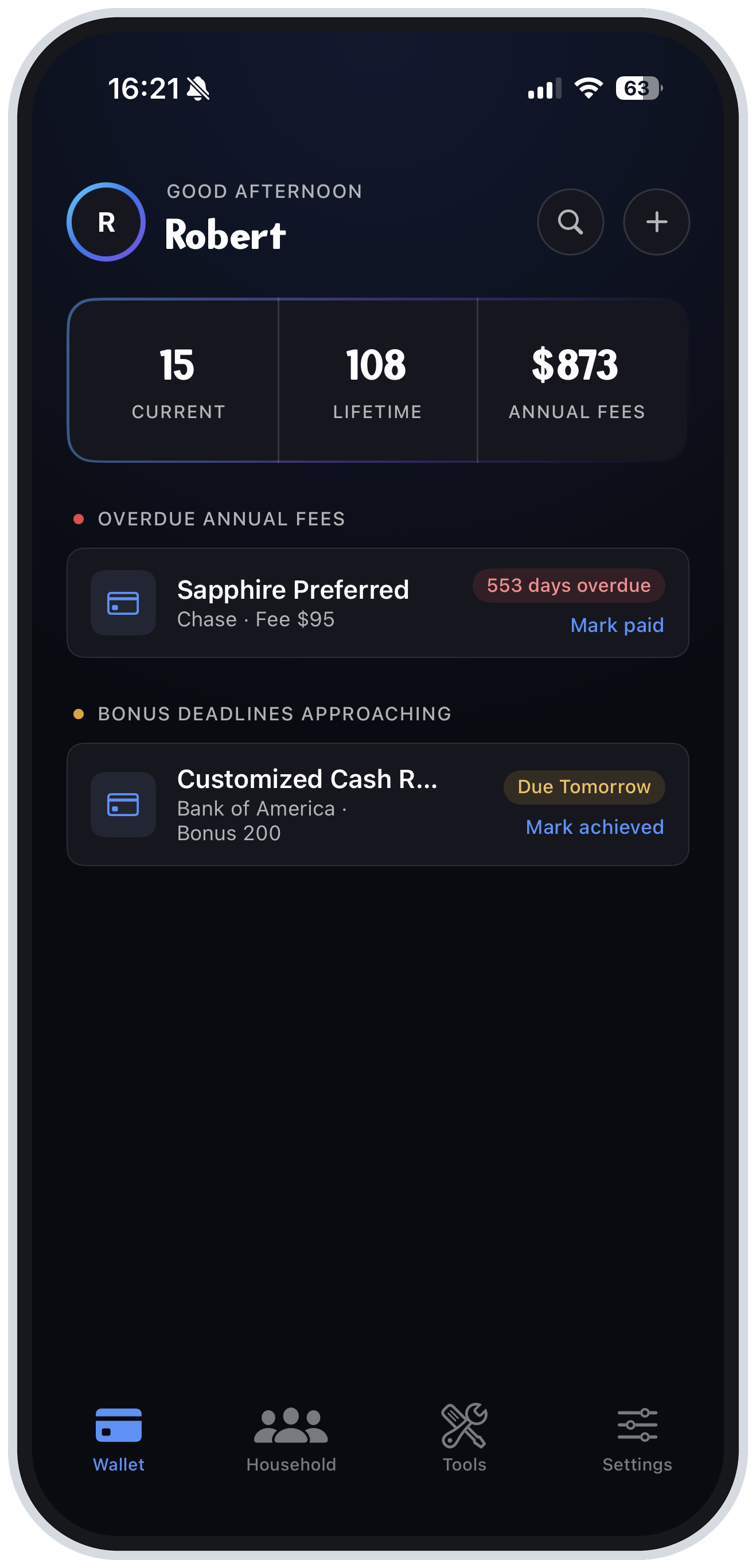 Bonus deadline screenshot